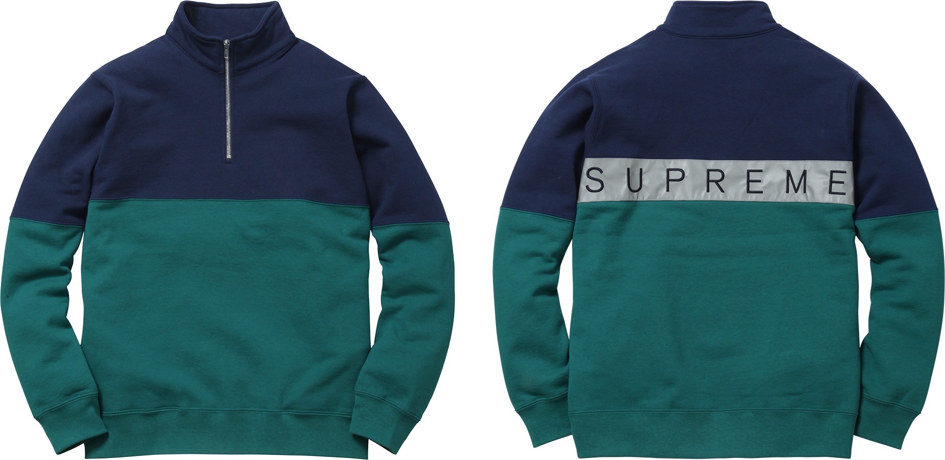 2-Tone 3M® Reflective Half Zip Sweat view 2